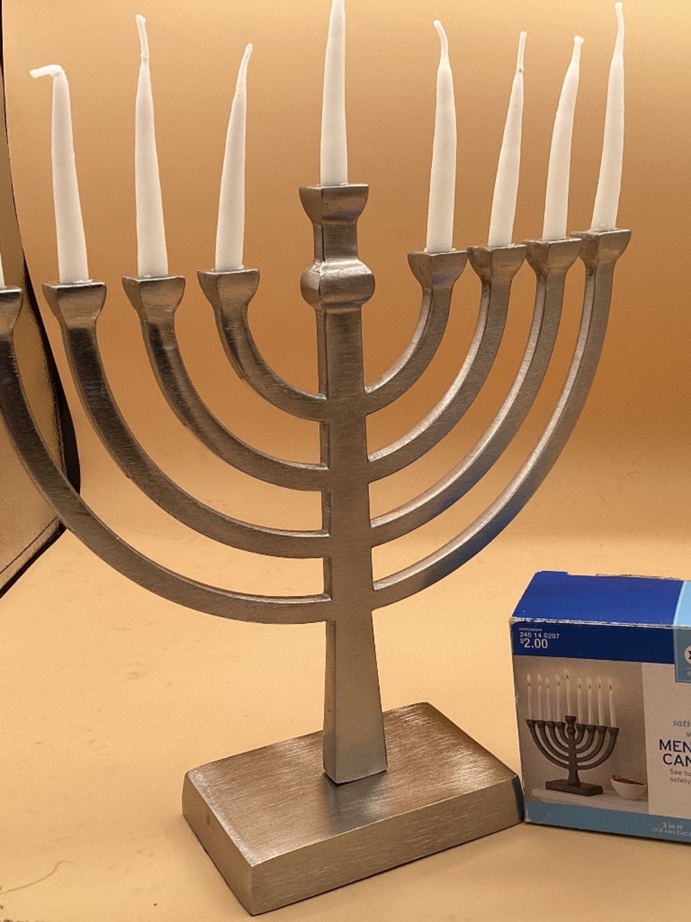 Menorah and candles